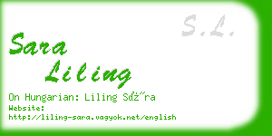 sara liling business card
